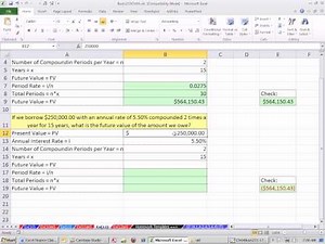 ACCTG 455: Excel Finance Class 25: Future Value For Lender Or Borrower