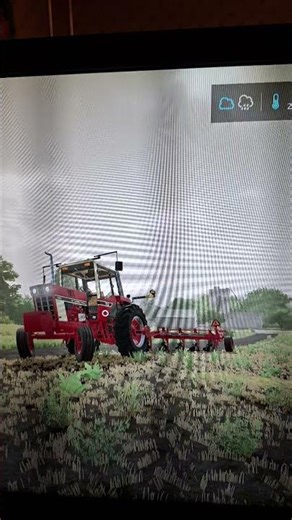 plowing weth ih 1586 and ih plow 735 #fs22