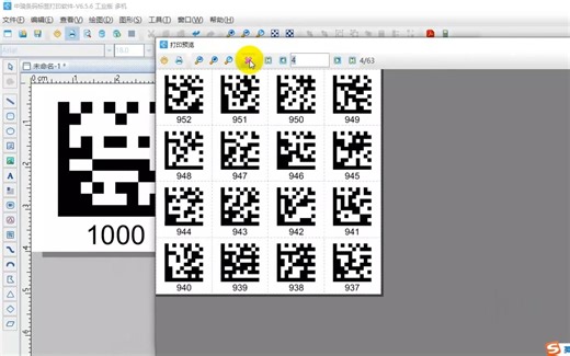 标签打印软件如何批量制作递减流水号DataMatrix二维码
