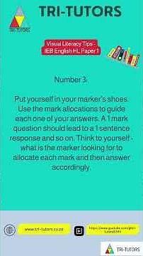 Visual Literacy Tips/Approaches — IEB English HL Paper 1 #grade12english #matric2025 #iebenglish