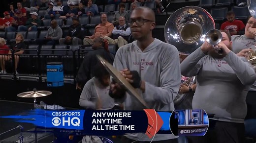 The #Colgate cymbalist is getting after it #MarchMadness | #band | #music | CBS Sports