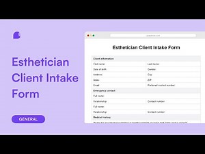All about Esthetician Client Intake Form