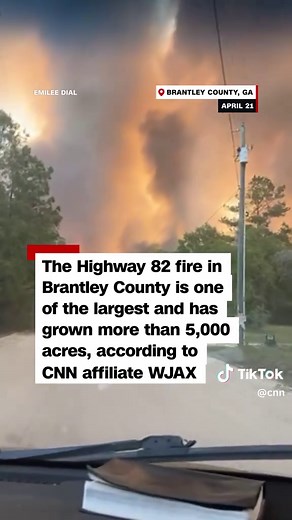 Wildfires in southeast Georgia have exploded in size as they burn through drought-starved vegetation, with one destroying dozens of structures — including homes — and prompting evacuations.