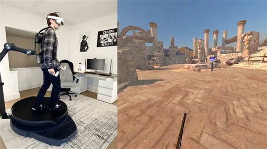 13K views · 62 reactions | This VR treadmill took 10 years to ship! 勞 Before its release to the public, it was used in movies like Ready Player One. Check it out here ➔ https://meow.ph/2PkzYW : Virtuix Omni | Product Hunt | Facebook