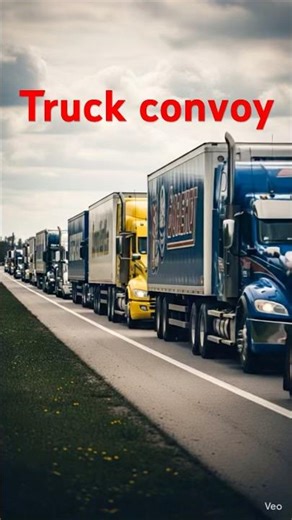 Truck convoy dw truck trailer convoy
