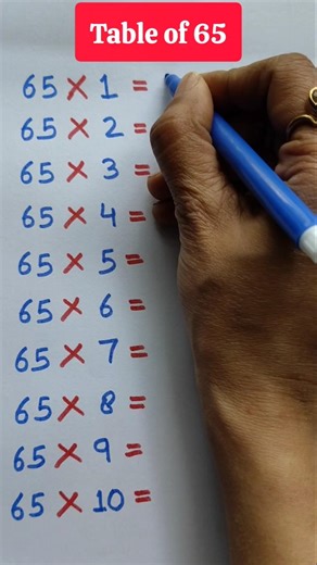 Table of 65 #maths #tables #shortvideo #shorts #mathstricks