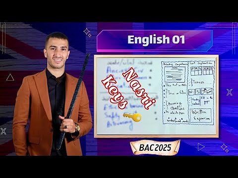 Bac 2025 : English 01 : شرح شامل لبكالوريا الانجليزية و تفكيك الدووس + قواعد للعلامة الكاملة
