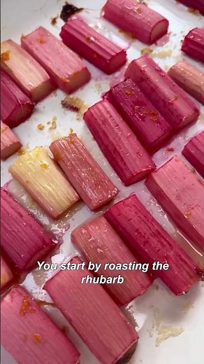 The most delicious roasted rhubarb fool dessert… #easydessert #recipeoftheday #healthyfood