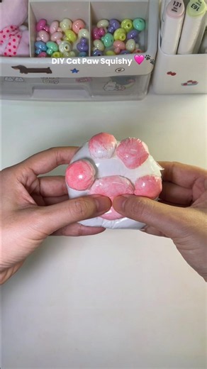 DIY Cat Paw Squishy 🩷🐾 #diy #squishy #craft #craftideas #diycrafts #papercraft #crafting
