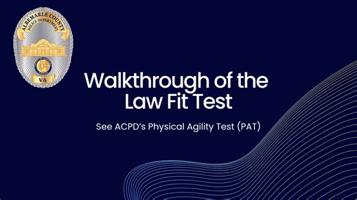 40K views · 48 reactions | Thinking about joining the Albemarle County Police Department?  Here’s a look at our Physical Agility Test (LAWFIT) — one of the first steps in the hiring process. Learn more and apply today at www.albemarle.org/BeACPD. | Albemarle County Police Department | Facebook