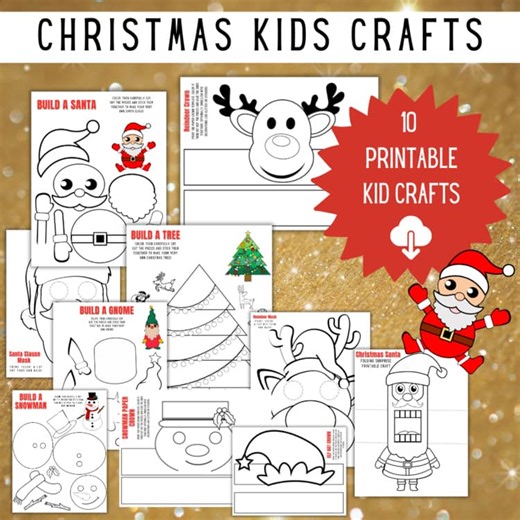 Christmas Kids Crafts (10 Projects Included)