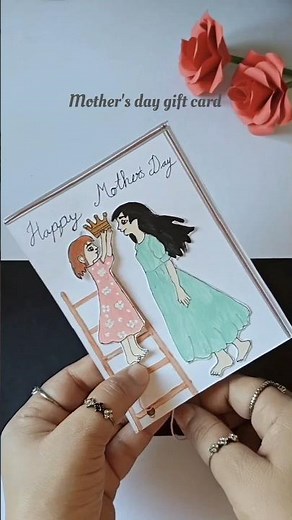 DIY Mother's day gift card idea | Easy and quick gift for mom 💖#diy #cute #shorts #papercraft #gift