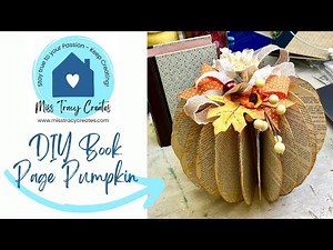 DIY Book Page Pumpkin Tutorial (Easy Fall Craft Using Old Books)