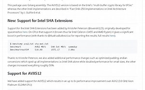 sha256-simd Accelerate SHA256 computations AVX512 SHA256 AVX2 SHA-NI - 结巴练朗读