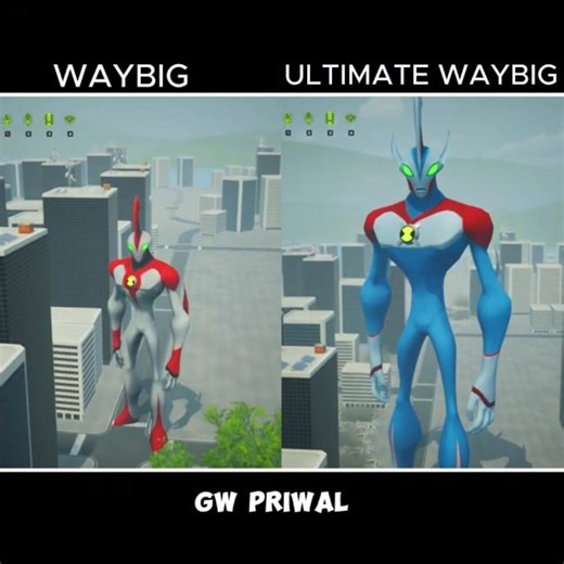 Way Big vs Ultimate Way Big Speed Test ⚡ Who Is Faster? | Ben 10 Galvan Game #shorts