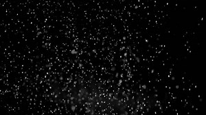 White Particles Falling on Black Background