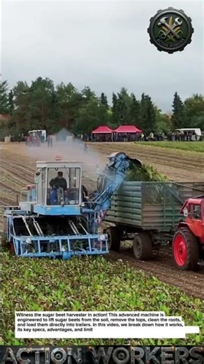 Precision Harvesting: The Sugar Beet Harvester in Action! #agritech