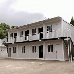 [Hot Item] 20FT Double Storey Prefab Modern Modular Labor Camp Portal House Steel Frame Structure Building Construction Detachable Office Prefab
