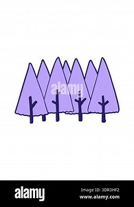 spinning motion animation of cartoon trees Stock Video Footage - Alamy