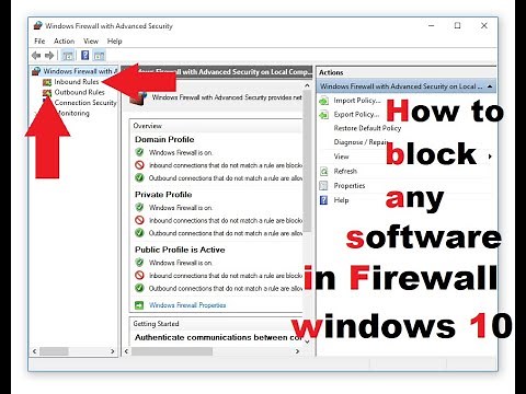How to block any software (photoshop or illustrator or any software) in firewall windows 10