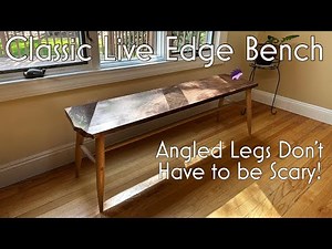 How to Build a Live-Edge Walnut Bench From a Slab | DIY Woodworking with Tips for Beginners