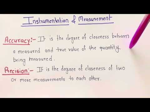 Accuracy, Precision, Error, Sensitivity of Measuring Instruments Definition