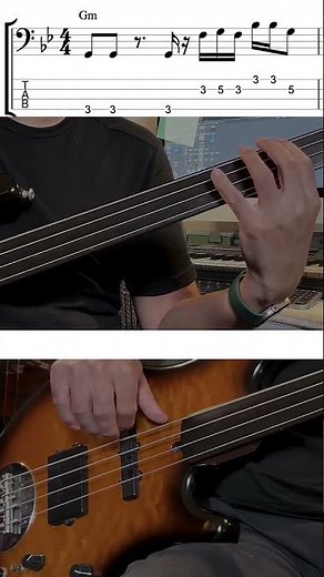 Tasteful Groovy Fretless Bass Line [TAB/Notation]