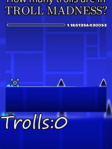 Troll madness trolls because i beat troll madness so i'm happy now, geometry dash #gd #Geometrydash #geometrydashlevels #geometrydashmemes #troll
