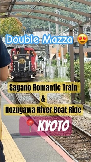 Romantic Train Ride with Boat ride fun 📍KYOTO, JAPAN #shorts #japan