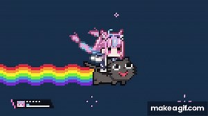 Aqua Cat [Minato Aqua/hololive] on Make a GIF