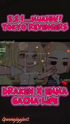 3,2,1....Muahh! || Tokyo Revengers || Draken x Emma || Gachalife trend #gacha #gachalife