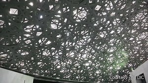 23K views · 239 reactions | The museum’s dome structure has eight layers of cladding consisting of 7,850 star-shaped pieces of aluminium and stainless steel of various sizes and angles. Now 4,500 tube lights have been attached to the structure causing the dome to sparkle at night. Video courtesy of the Tourism and Development and Investment Company | The National | Facebook