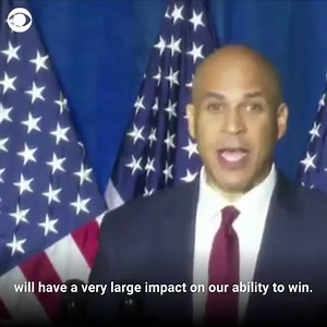 Sen. Cory Booker calls out the lack of diversity in the remaining 2020 Democratic field: "It is a problem that we now have a overall campaign for the 2020 presidency that has more billionaires in it than black people." https://cbsn.ws/36aBbYS | CBS News