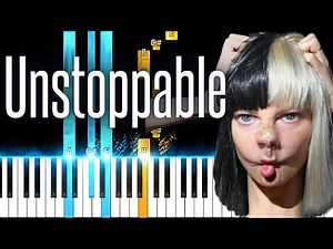 Unstoppable Sia - Piano Tutorial (SHEET MUSIC)