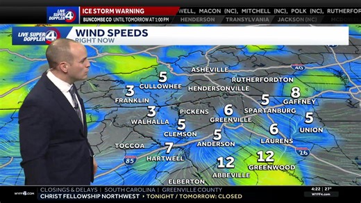 More freezing rain is expected to arrive. Watch for the latest forecast and current conditions. WYFF News 4 has got you covered. | Chris Justus, WYFF 4 Chief Meteorologist