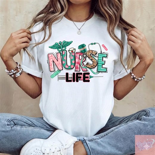 Retro Nurse Life PNG Sublimation Design – Medical RN Shirt Badge Reel Graphic, Nursing Student Graduation Gift, Digital Download SVG - Etsy