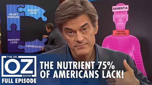 75% of Americans lack this vital nutrient! Dr. Oz reveals why | Dr. Oz | S6 | Ep 6 | Full episode