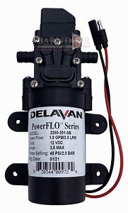 Barndoor Ag Delavan Powerflo 2200-201-SB 1.2GPM Demand Pump - 40PSI, Santoprene Diaphragm Self-Priming Pump | Farming Equipment