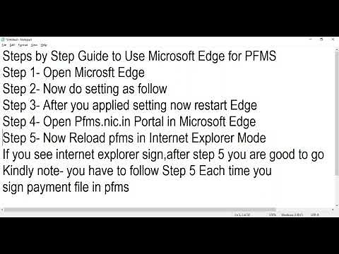 Step by Step Guide to Use Microsoft Edge for PFMS