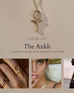 The Ankh | key of life. An amulet to inspire greater alignment, embodied enlightenment and wisdom. This is style with purpose. Our jewelry is crafted with intention to inspire and empower you, while offering respect and love to the earth through our production practices. Shop our best selling ankh collection ❤️ | CatoriLife
