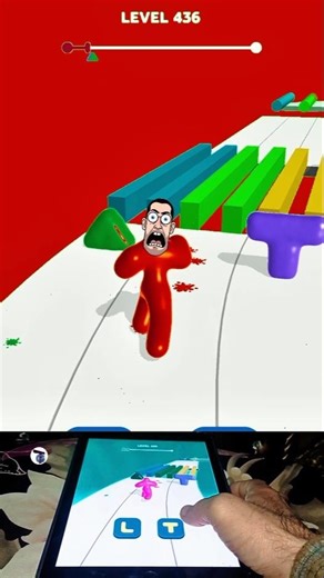 blob shifter 3D 😲😝run funny race ISO android game level--436 #shorts #tootalgaming69 #gameplay