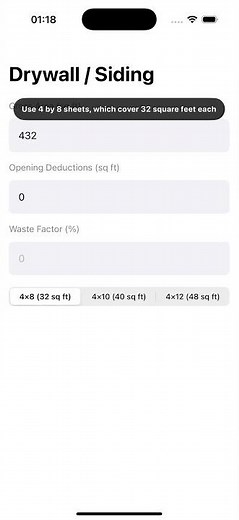 Drywall Sheet Count Demo for Contractors | 432 sq ft to 14 Sheets
