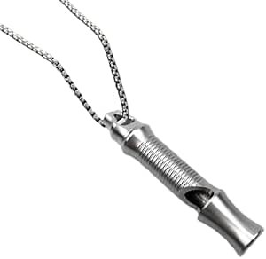 Titanium Emergency Whistle Cylinder Pendant Necklace for Men and Women – Compact, Lightweight, and Durable Emergency Whistle with High Decibel Output for Outdoor Adventures & Safety