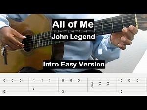 All of Me Guitar Tutorial Intro (John Legend) Easy Version Guitar Tab Guitar Lessons for Beginners