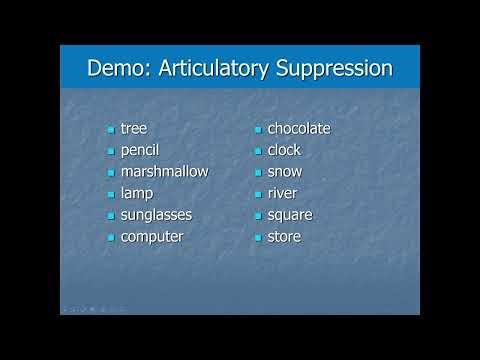 Cognitive Psychology - Memory Pt5 - Working Memory