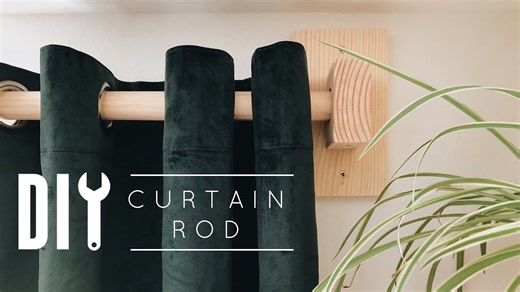 Turn scrap wood into a stylish curtain rod