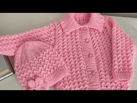 New born baby sweater design #crochet #sweater #diy