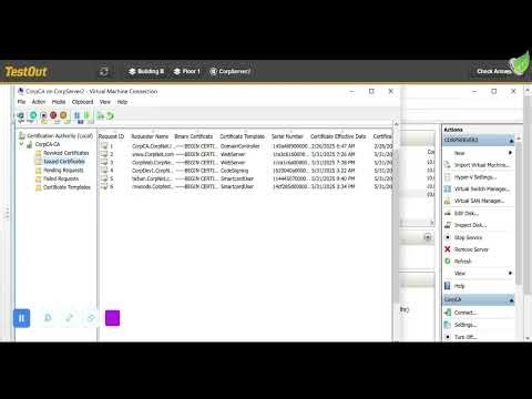 3.5.6 Manage Certificates - TestOut Security Pro CompTIA Lab