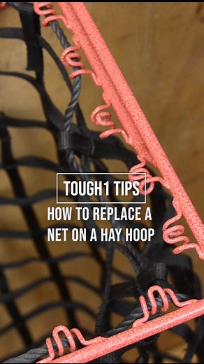 6.5K views · 26 reactions | It's just like stringing a basketball hoop. Learn how to add/replace a net on the Tough1 Hay Hoop. #horseowner #haynet | Tough1 | Facebook