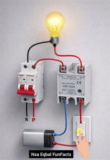 single bulb wiring connection #electricalengineering #electrician #singlebulbconnection